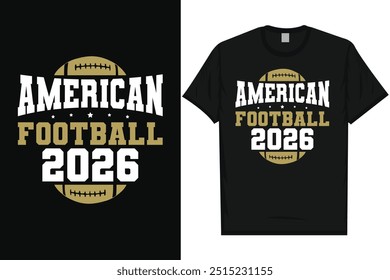 American football 2026 American football rugby playing vintage typography graphics tshirt design
