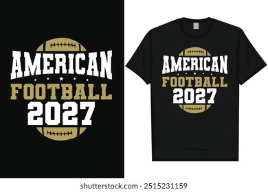 American football 2027 American football rugby playing vintage typography graphics tshirt design