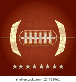 American Football abstract concept with stars, on grunge background