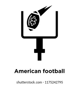 American football annotation icon vector isolated on white background, logo concept of American football annotation sign on transparent background, filled black symbol