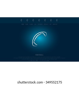 American Football Aqua Black Freehand Sketch Graphic Design Vector Illustration EPS10
