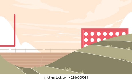 American football arena field, flat stadium, soccer game american, background arena football, modern flat  illustrations