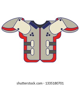 american football armour symbol blue lines