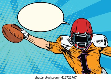 American football athlete ball goal