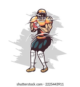 american football athllete vector illustration design