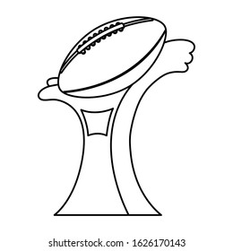 american football award on white background vector illustration design