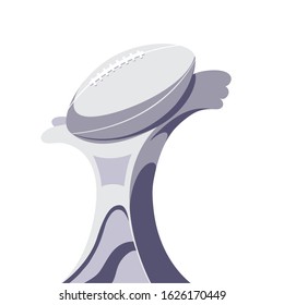 american football award on white background vector illustration design