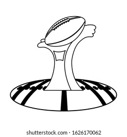 american football awardon stadium grass vector illustration design
