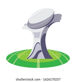 american football awardon stadium grass vector illustration design