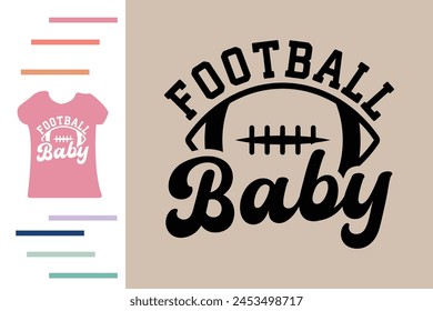 American football baby t shirt design