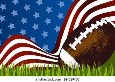 American football background ball