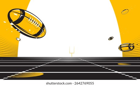 American football background design for banner, poster, flyer template. The sport concept
