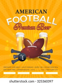 American Football Background, Sport Event Poster, Flyer, Cover, Announcement Design