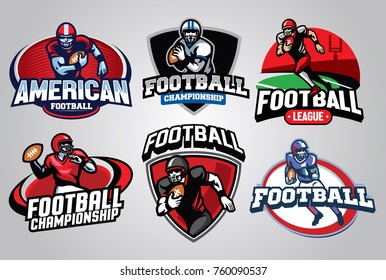 American Football Badge Design set