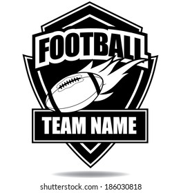 American Football badge icon symbol EPS 10 vector, grouped for easy editing. No open shapes or paths.