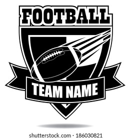 American Football badge icon symbol EPS 10 vector, grouped for easy editing. No open shapes or paths.