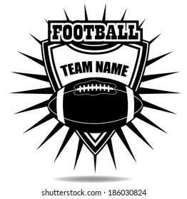 American Football badge icon symbol EPS 10 vector, grouped for easy editing. No open shapes or paths.