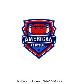 American football badge logo design