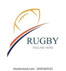 American Football badge logo vector - Rugby logo