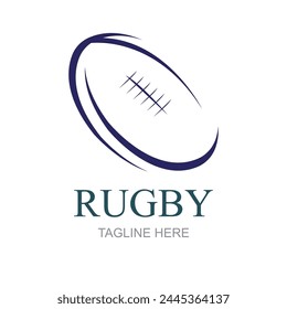 American Football badge logo vector - Rugby logo