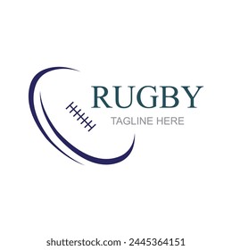 American Football badge logo vector - Rugby logo
