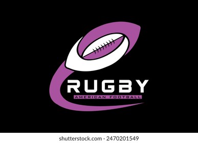 Vector con logo de insignia de fútbol americano - Logo de rugby