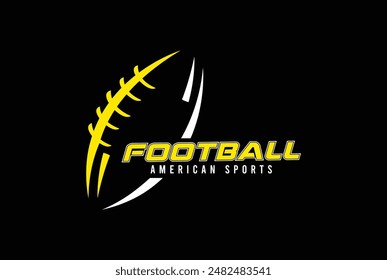 American Football badge logo vector - Rugby logo