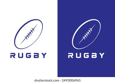 American Football badge logo vector - Rugby logo