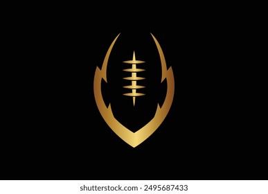 Vector del logotipo de la insignia del fútbol americano - logotipo del rugby