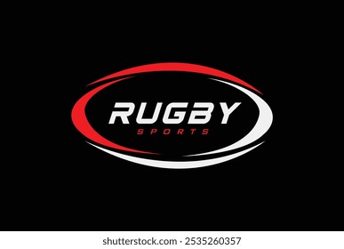 Vector con logo de la insignia de fútbol americano - Logo de rugby con fondo negro