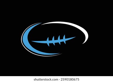 American Football badge logo vector - Rugby logo