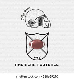 American Football badges logos and labels It can be used to design prints on clothes