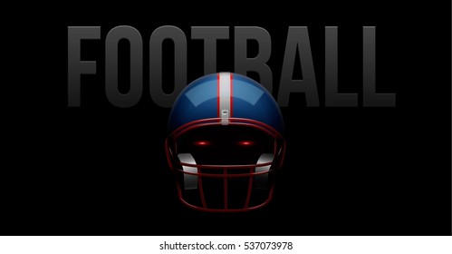 american football ball 3d realistic object place for text background vector eps 10 2017