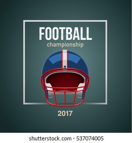 american football ball 3d realistic object place for text background vector eps 10 2017