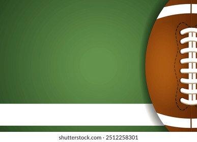 American football ball banner. American football ball