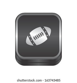 american football ball black theme icon button