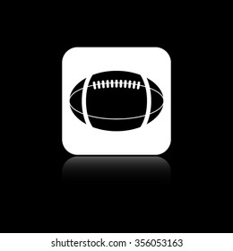 American football ball - black vector  icon