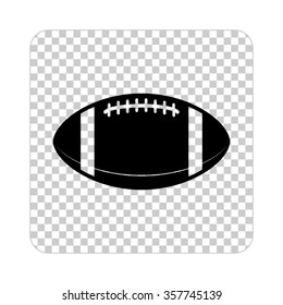 American football ball  - black vector icon