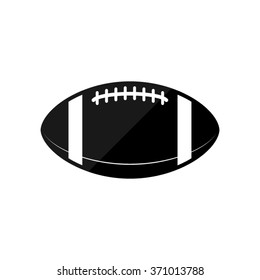 American football ball -  black vector icon