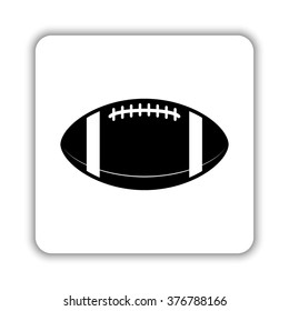 American football ball -  black vector icon