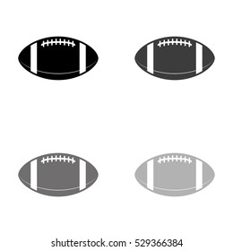 American football ball  - black vector icon