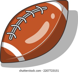 american football ball in brown color