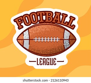 american football ball cartel with lettering