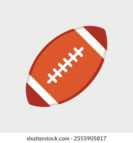 American football ball cartoon illustration. American football ball vector icon. Football ball in flat design. Sport concept. Vector illustration.