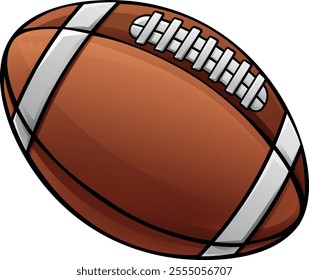 An American Football ball cartoon sports icon illustration