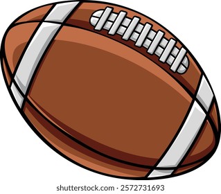 An American Football ball cartoon sports icon illustration