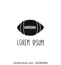 American football ball doodle icon
