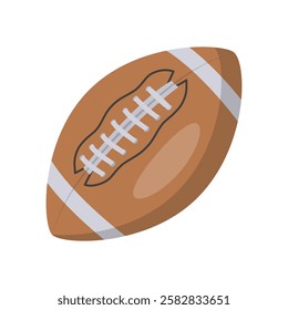 American, Football Ball, Fitness Flat Vector Illustration Isolated