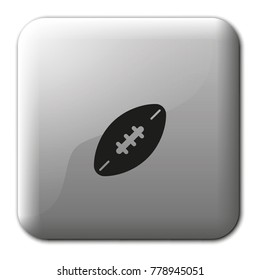 American football ball flat vector icon. Rugby ball illustration.