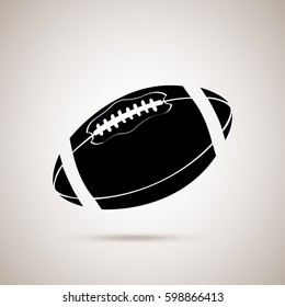 american football ball floating over degrade color backdrop